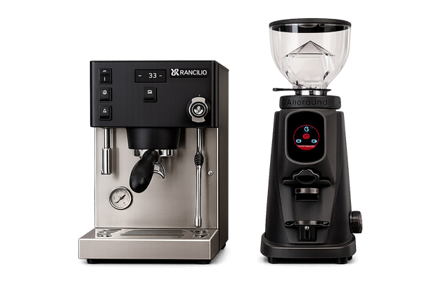 Rancilio Silvia Pro X + Fiorenzato Allgrond Sense schwarz
